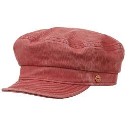 Mayser Altona Sunprotect Elbsegler Elbseglermütze Mütze Cap Baumwollcap Ballonmütze Schiffersmütze Damen/Herren - Made in The EU Damencap mit Schirm Frühling-Sommer - 60 cm rot von Mayser