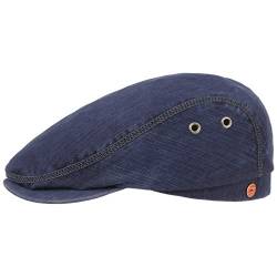 Mayser Franky Sun Protect Schirmmütze Schiebermütze Flatcap Herren - Made in The EU Baumwollcap Sommercap mit Schirm Frühling-Sommer - 59 cm dunkelblau von Mayser