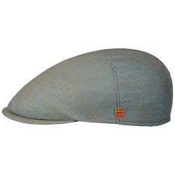 Mayser Sidney Leinen Flatcap Schirmmütze Schiebermütze Leinencap Herren - Made in The EU mit Schirm, Futter Frühling-Sommer - 56 cm türkis von Mayser