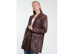 Lederblazer MAZE "42021201" Gr. XL, braun (bitter chocolate) Damen Blazer von Maze