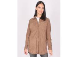 Lederjacke MAZE "4202172" Gr. XS, grau (taupe) Damen Jacken Lederjacken von Maze