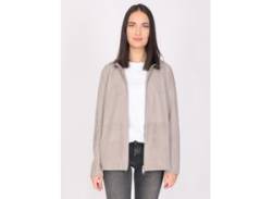 Lederjacke MAZE "4202192" Gr. L, beige (greige) Damen Jacken Lederjacken von Maze