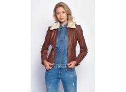 Lederjacke MAZE "Morelia" Gr. S, braun (cognac) Damen Jacken Lederjacken von Maze