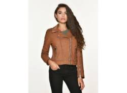 Lederjacke MAZE "Romie" Gr. S, braun (cognac) Damen Jacken Lederjacken von Maze