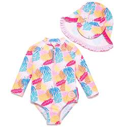 Mazuliso Baby Mädchen Badeanzug UV EIN stück Langeärmel MIT Einem Reißverschluss(Colorful,80-86 cm) von Mazuliso