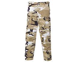 Mc Allister BDU Army Cargohose mit verstärktem Knie und Gesäßbereich (Beige camo/S) von Mc Allister