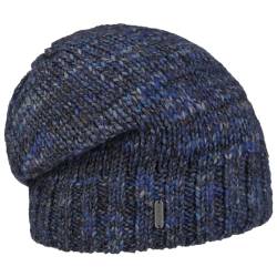 McBURN Alaseja Damen Strickmütze - Made in Italy Strickbeanie Beanie Skimütze Oversize, Oversize Herbst-Winter - One Size dunkelblau von McBURN