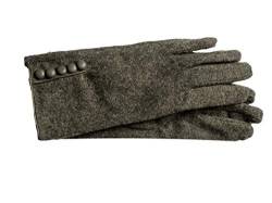 Handschuhe Paola mit Knopfdeko (anthrazit) von McBurn