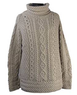 McLaughlin's Irish Shop Damenpullover aus 100% Wolle, Merino. Lang Pullover. von McLaughlin's Irish Shop