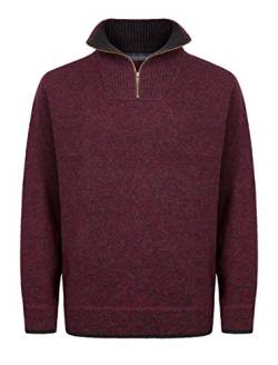 McLaughlin's Irish Shop Irischer Troyer Pullover aus Lammwolle Mélange Rouge (L) von McLaughlin's Irish Shop