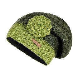 McRon Damen Gefüterte Beanie Wollmütze Luna Moosgrün von McRon