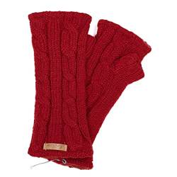 McRon Damen Gestrickte Pulswärmer Emily Rot von McRon