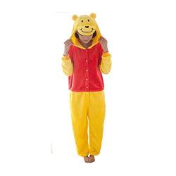 Mcdslrgo Unisex Erwachsene Tier Lounge Wear Onesie Pyjama Schlafanzug Pyjama Kostüm Cosplay Homewear, Winnie Pooh, 46 von Mcdslrgo