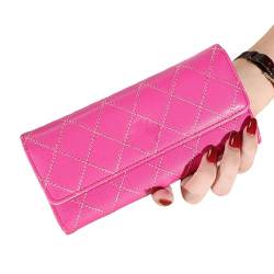 MdybF Geldbörse Damen Women Wallet Lady Clutch Kunstleder Haspel Wallets Langlänge Kartenhalter-Rose von MdybF