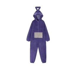 Mdybf Pyjama Damen Warm Kapuzendecke Unisex Teletubbies Onesies Cosplay Winter Mit Ärmeln Decken Erwachsene Hoody Pyjamas Anime Robe-Lila-M von Mdybf