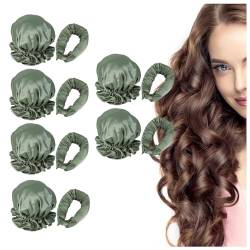 Haarlocken über Nacht 6 Stück, Rutschfest,DIY Overnight Curls, Haarnudel Blowout Rolls für Kurzes, Mittleres, Langhaarmädchen,green von MeLtor