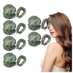 Lockenband über Nacht 6 Stück, Rutschfest,DIY Overnight Curls, Locken Haarband Haarnudel DIY Haare Styling für Kurzes und Langes Haar,green von MeLtor