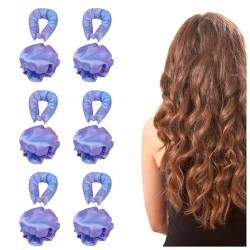 Overnight Blowout 6 Stück, Rutschfest,DIY Overnight Curls, Overnight Curls Locken über Nacht DIY Haare Styling für Kurzes und Langes Haar,purple von MeLtor