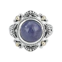 Blue Tanzanite Ring, 925 Sterling Silver Ring, Unique Ring For Her, Ring Size 7 USA von Meadows
