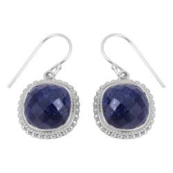 Ohrringe für Damen, 925 Sterling Silber, Sterling Silber, Blue Sapphire von Meadows