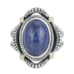 Tanzanite Cabochon Ring, 925 Sterling Silver Ring, Unique Ring For Her, Ring Size 7 USA von Meadows