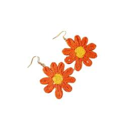 Tropfen-Ohrhänger Für Damen – Acryl-Ohrringe In Orangefarbener Retro-Blumenform Für Damen Und Mädchen, Party-Schmuck, Muttertag, Valentinstag, Jahrestag, Geburtstag, Geschenke, Wie Abgebildet, von Mecnias