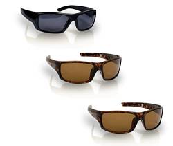 HD Polar View - polarisierte Sonnenbrille für Damen & Herren - Brillen Set 2 Stk braun & 1 Stk schwarz - Brillengläser mit UV400 Schutz der Kategorie 3 - Unisex Modell mit Brillenetui und Putztuch von Mediashop