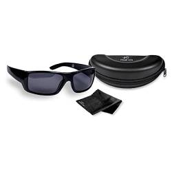 HD Polar View - polarisierte Sonnenbrille für Damen & Herren - Brillengläser mit UV400 Schutz der Kategorie 3 - Unisex Modell mit Brillenetui und Putztuch in schwarz von Mediashop