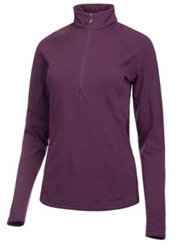 Medico Damen Ski Shirt Langarm Stehkragen Reißverschluss Elastisch Lila 42 von Medico