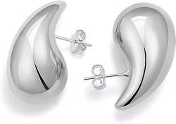 MeeQee Chunky Ohrringe für Damen Hypoallergene Waterdrop Golde/Silber Ohrringe 925 Tropfen Ohrringe Set Modeschmuck für Frauen Mädchen Geschenke von MeeQee