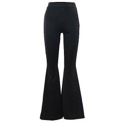 MeeQee Yogahose Damen Hohe Taille Schlaghosen Stretch Lange Flared Leggings Freizeit Jogginghose Arbeitshose Ausgestellte von MeeQee