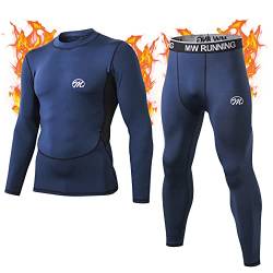 MeetHoo Thermounterwäsche Herren, Funktionsunterwäsche Set Funktionswäsche Atmungsaktiv Thermo Unterwäsche Thermowäsche Base Layer Radsport Laufen von MeetHoo