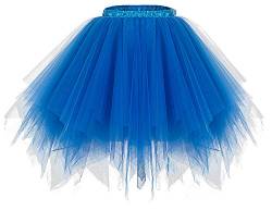 Meetjen Damen Tütü Karneval Kostüm Tüllrock Petticoat Reifrock Ballett Tutu Kleid Royal Blue M von Meetjen