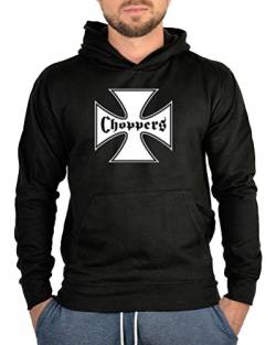 American Bike Kapuzen Pullover Choppers für Biker Motoradfahrer Hard Rock Harte Kerle Hoody Sweater Kapuzensweater von Mega-Shirt