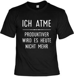 Lustiges Sprüche Shirt T-Shirt mit Urkunde Ich atme… Geschenkartikel Fun Artikel Partygeschenk Man Männer Geschenk von Mega-Shirt