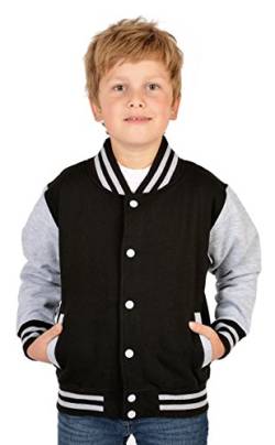 Mega-Shirt Kinder Rockabilly Jacke Jungen College Schwarze Katze Kinder Weihnachten Nikolaus Ostergeschenk Buben Geschenk für Buam von Mega-Shirt