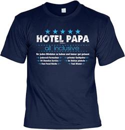Papa T-Shirt mit Kleiner Schürze Hotel Papa All Inclusive Weihnachts Shirt für Papa Geschenk Vater von Mega-Shirt