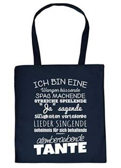 Tante Einkaufstasche als Geschenk Stofftasche Ich Bin eine Wangen küssende… atemberaubende Tante Geburtstagsgeschenk Tanten von Mega-Shirt