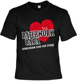 Vatertags T-Shirt für Papa T-Shirt Patchwork Papa Gemeinsam sind wir stark Vatertagsgeschenk T-Shirt für Papa Geschenk Vater von Mega-Shirt