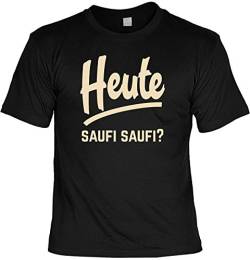 lustiger Bier Aufdruck T-Shirt Set mit Mini T-Shirt Heute Saufi Saufi 4heroes Geschenk-Set mit Minishirt von Mega-Shirt