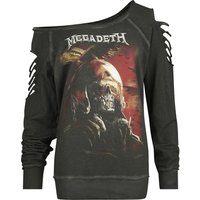 Megadeth Sweatshirt - Fighter Pilot - S bis XXL - für Damen - Größe XL - grau  - Lizenziertes Merchandise! von Megadeth
