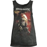 Megadeth Top - Fighter Pilot - S bis 3XL - für Damen - Größe L - grau  - Lizenziertes Merchandise! von Megadeth