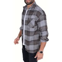 Megaman Jeans Flanellhemd Herren Holzfällerhemd Flanellhemd Kariert Freizeithemd Jacke Regular Langarm Holzfäller-Hemd von Megaman Jeans