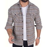 Megaman Jeans Flanellhemd Herren Holzfällerhemd Flanellhemd Kariert Freizeithemd Jacke Regular Langarm Kentkragen Holzfäller von Megaman Jeans