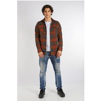 Megaman Jeans Flanellhemd Herren Holzfällerhemd Flanellhemd Kariert Freizeithemd Jacke von Megaman Jeans