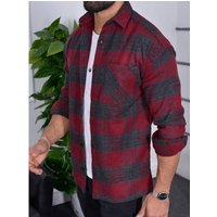 Megaman Jeans Flanellhemd Herren Holzfällerhemd Flanellhemd Kariert Freizeithemd Jacke von Megaman Jeans