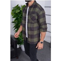 Megaman Jeans Flanellhemd Herren Holzfällerhemd Flanellhemd Kariert Freizeithemd Jacke von Megaman Jeans