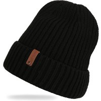 Megaman Jeans Fleecemütze Wintermütze Beanie Strickmütze Warm Premium Qualität Unisex Mit gerippten Umschlag von Megaman Jeans