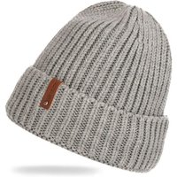 Megaman Jeans Fleecemütze Wintermütze Beanie Strickmütze Warm Premium Qualität Unisex Mit gerippten Umschlag von Megaman Jeans