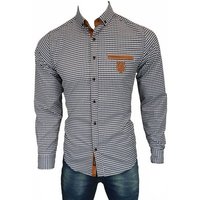 Megaman Jeans Langarmhemd Herren Button Down Outdoor Freizeithemden Casual Style, Flanellhemden von Megaman Jeans